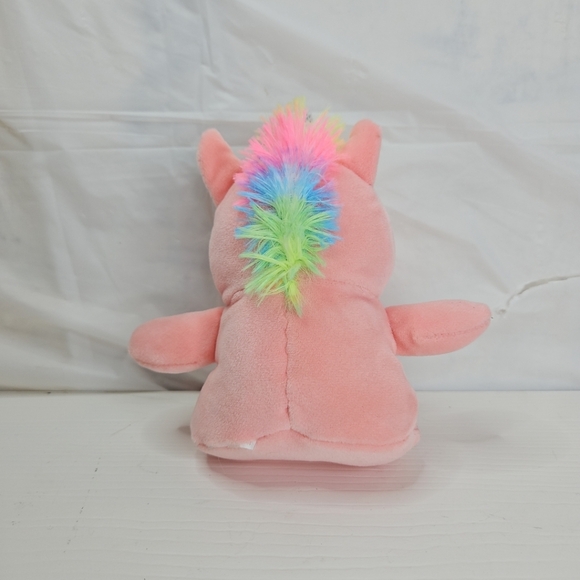 Fuzzy Friends Plush Baby Unicorn Stuffed Animal 6" Plush Glitter Horn Pink Plush - Picture 5 of 8